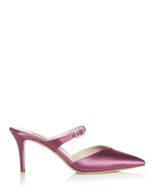 purple designer heels