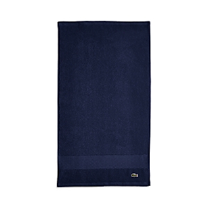 Shop Lacoste Heritage Antimicrobial Hand Towel In Navy