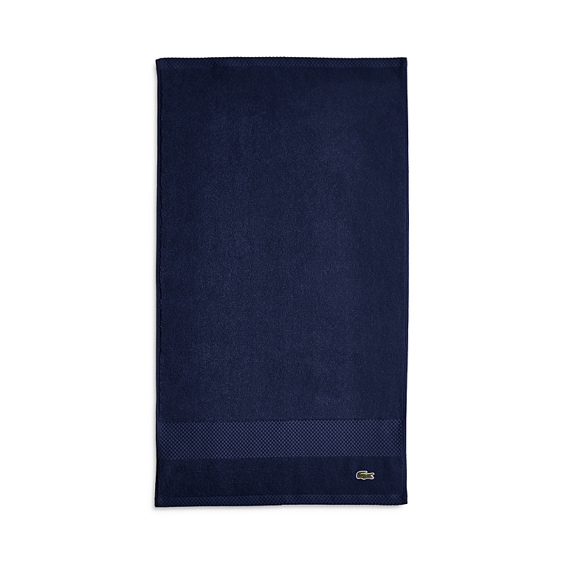 Lacoste Heritage Antimicrobial Hand Towel In Navy