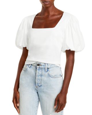 FRAME - Nina Knit Puff Sleeve Top