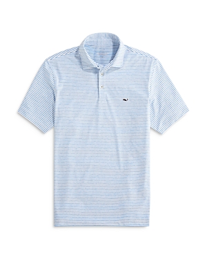 Vineyard Vines Hamilton Striped Sankaty Classic Fit Polo Shirt In Ocean