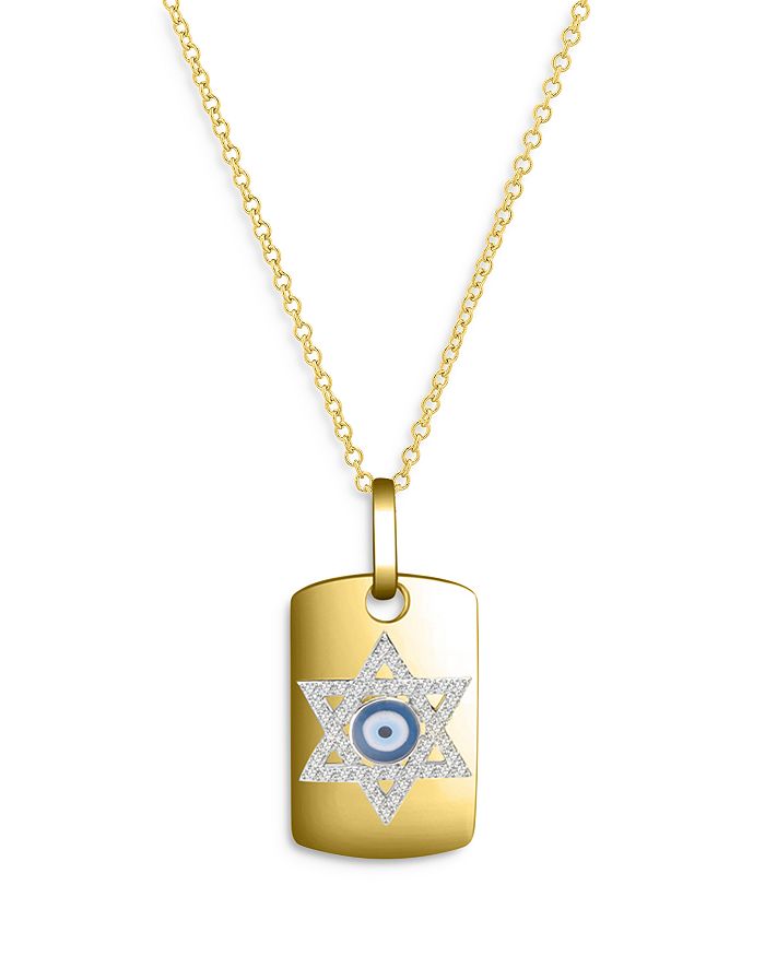 Star of david dog tag top