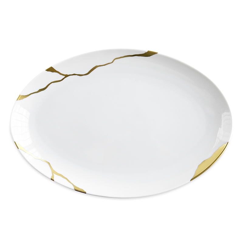 Bernardaud Kintsugi Oval Platter In White
