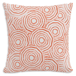 Shop Cloth & Company The Umbrella Swirl Outdoor Pillow In Navy, 20 X 20 In Coral