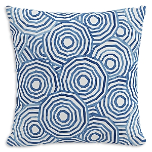 Cloth & Company The Umbrella Swirl Outdoor Pillow In Navy, 20 X 20