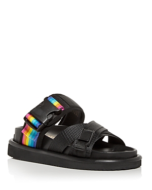 Kurt Geiger Orson Cross Strap Slide Sandal In Black