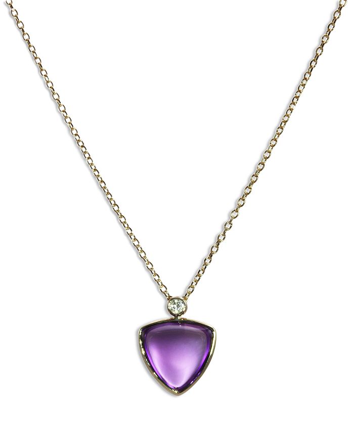 Bloomingdale's - Amethyst & Diamond Pendant Necklace in 14K Yellow Gold, 17" - 100% Exclusive