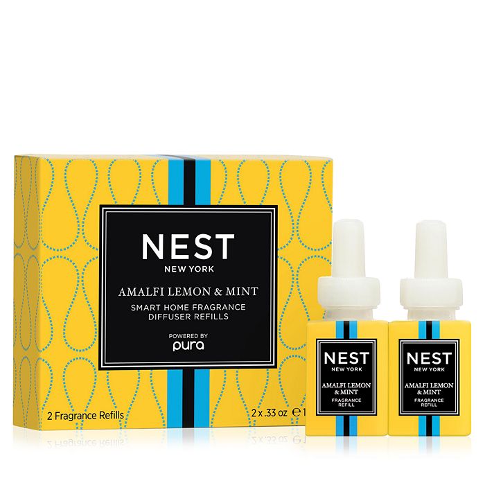 NEST Fragrances Amalfi Lemon & Mint Pura Smart Home Fragrance Diffuser Refills, Set of 2