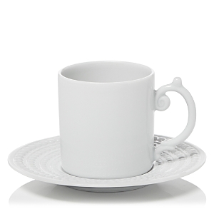 L'Objet Perlee White Espresso Cup & Saucer