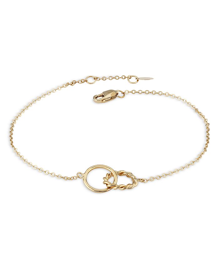 Bloomingdale's - Double Twist Ankle Bracelet in 14K Yellow Gold - 100% Exclusive