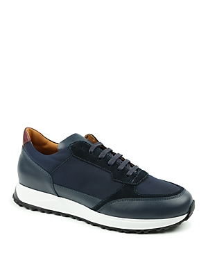 Bruno Magli Men's Holden Mix Media Sport Lace Up Sneakers Men's Shoes In Navy/navy