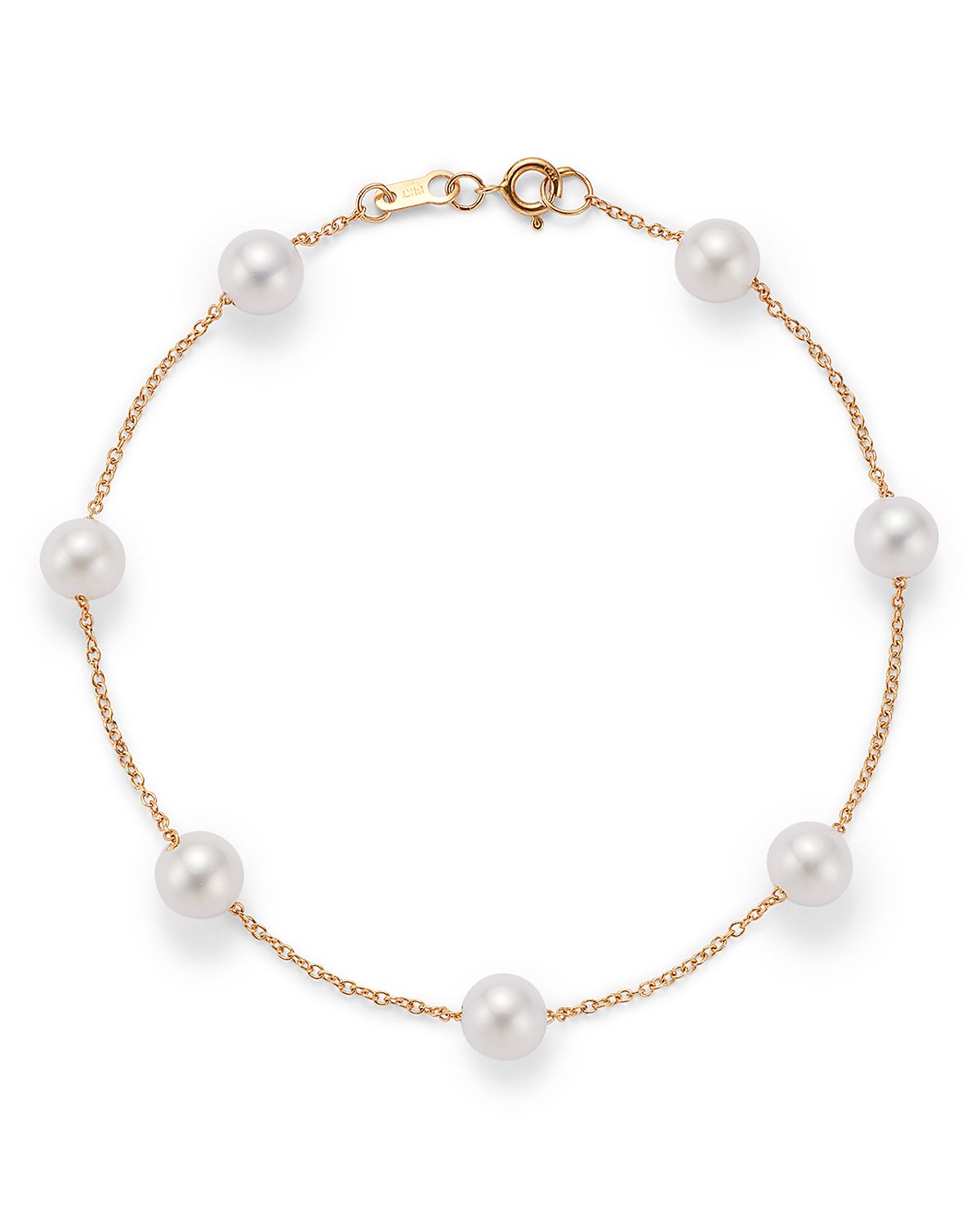 Bloomingdale's Fine Collection Cultured Freshwater Pearl Station Bracelet