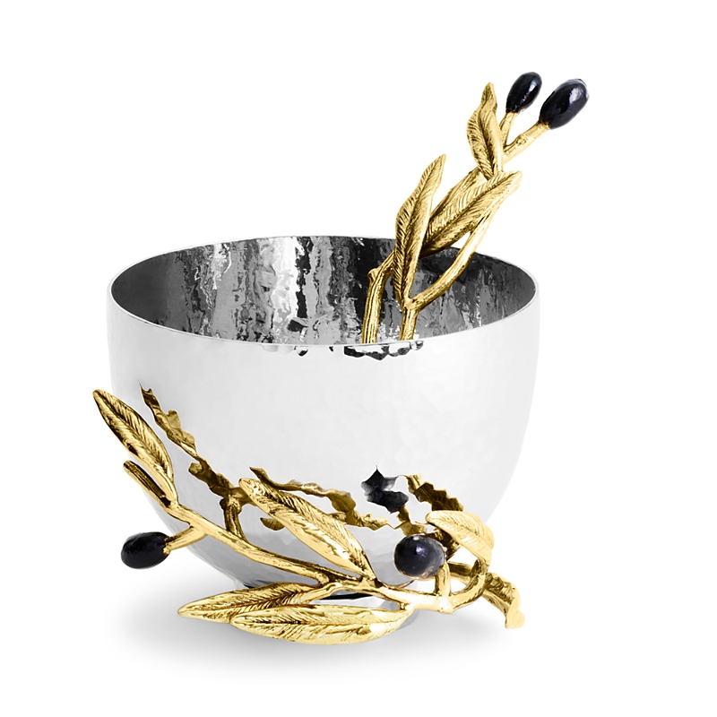 Michael Aram Olive Branch Nut Dish With Spoon