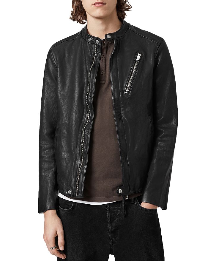 ALLSAINTS Floyd Leather Regular Fit Jacket | Bloomingdale's