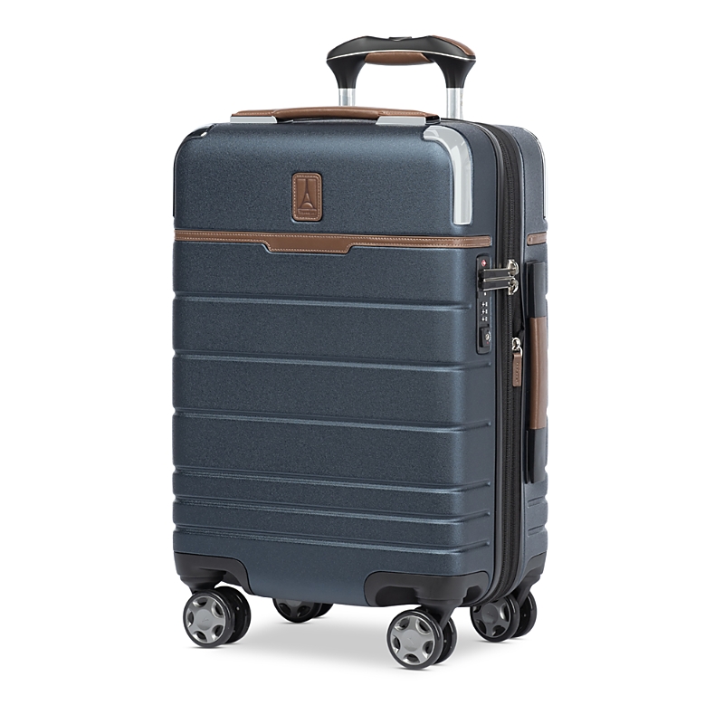 Shop Travelpro X Travel + Leisurecompact Carry-on Expandable Spinner Suitcase In Monaco Blue