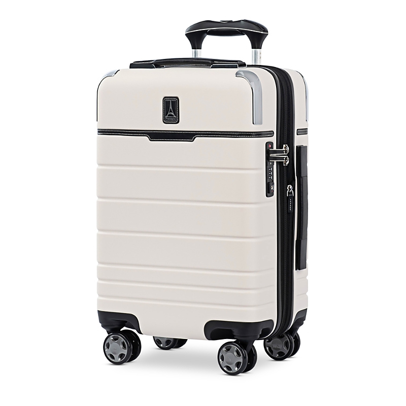 Travelpro X Travel + Leisurecompact Carry-on Expandable Spinner Suitcase In White Sand