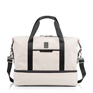 Travel Pro Drop-bottom Weekender Bag In White Sand