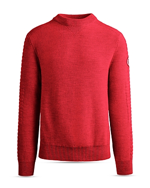 Canada Goose Patterson Merino Wool Classic Fit Sweater In Red