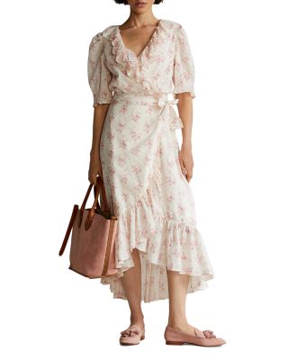 ralph lauren floral wrap dress