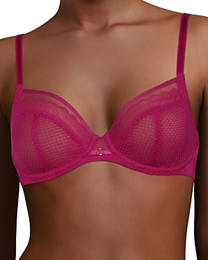 Chantelle Parisian Allure Unlined Convertible Plunge Underwire Bra In Magenta