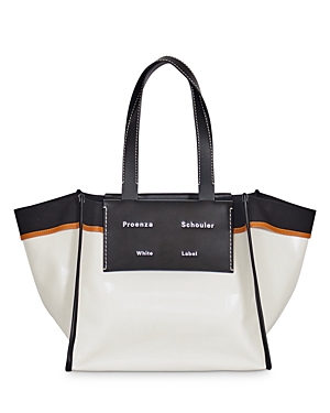PROENZA SCHOULER MORRIS LARGE COATED CANVAS TOTE,WB213002-F00004