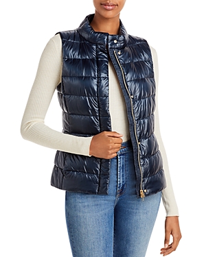 Herno Iconico Down Puffer Vest In Navy