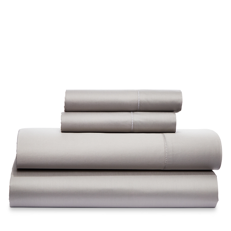 Frette Essentials Single Ajour 4 Piece Queen Sheet Set In Grey