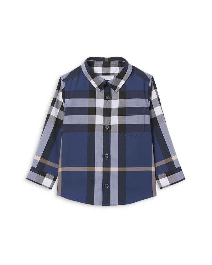 Burberry Baby Boys Owen Long Sleeve Check Shirt in Beige