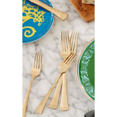 Portola 20-Piece Gold Satin Flatware Set