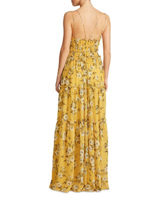 ML Monique Lhuillier Floral Print Chiffon Dress | Bloomingdale's Women