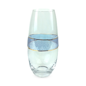 Shop Michael Wainwright Panthera Glass Vase In Indigo/white