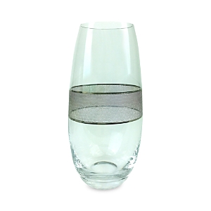 Shop Michael Wainwright Panthera Glass Vase In Platinum/white