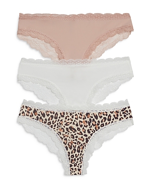 Honeydew Aiden Hipsters, Set Of 3 In Nude/white/leopard