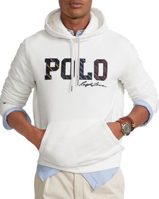 Polo Ralph Lauren Striped-Logo Fleece Hoodie | Bloomingdale's