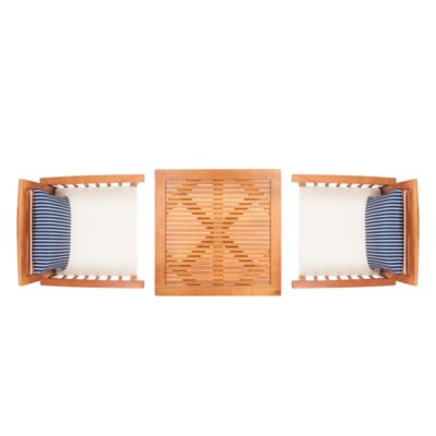 Pate 3 Piece Outdoor Bistro Set with Accent Pillows