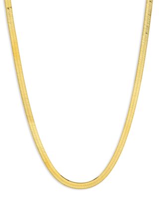 Zoe Lev - 14K Yellow Gold Herringbone Chain Necklace, 18"