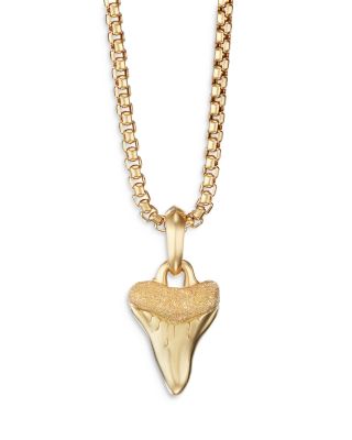 Men's 18K Yellow Gold Shark's Tooth Amulet