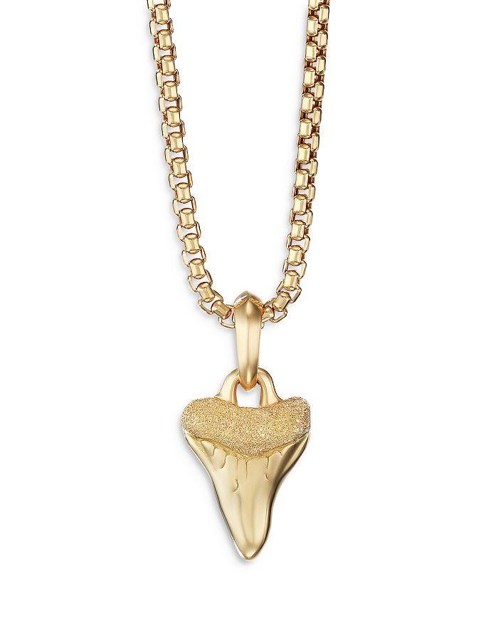 David Yurman - Men's 18K Yellow Gold Shark's Tooth Amulet