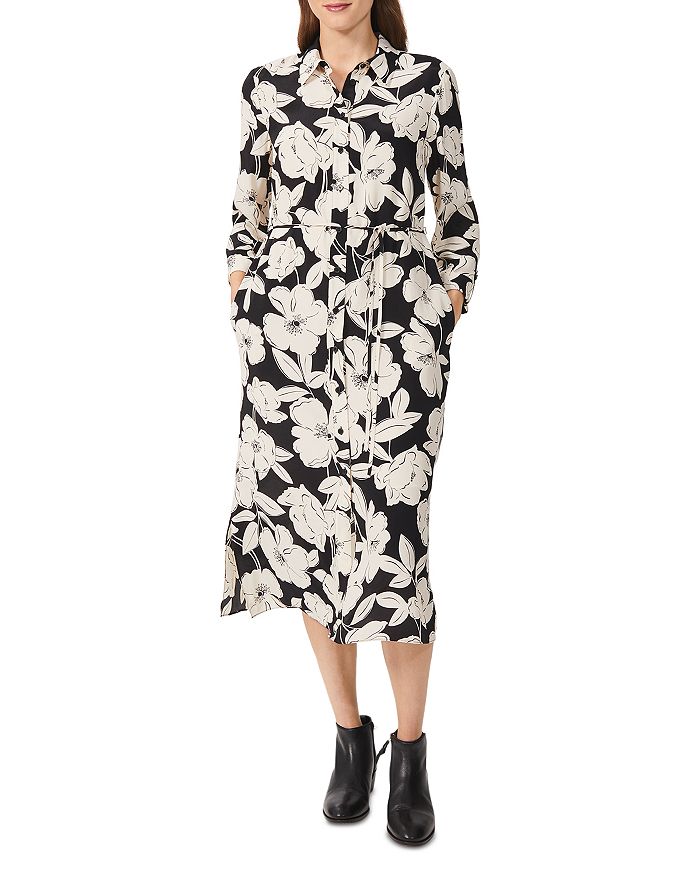 HOBBS LONDON Chiara Floral Print Midi Dress Bloomingdale s