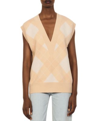 Sandro - Flavio Plaid Sweater Vest