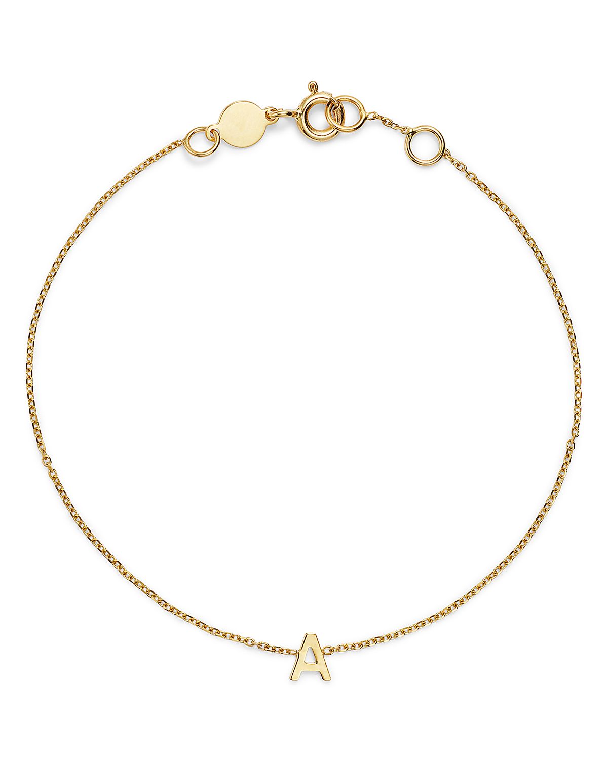 Moon & Meadow 14K Yellow Gold Initial Chain Bracelet