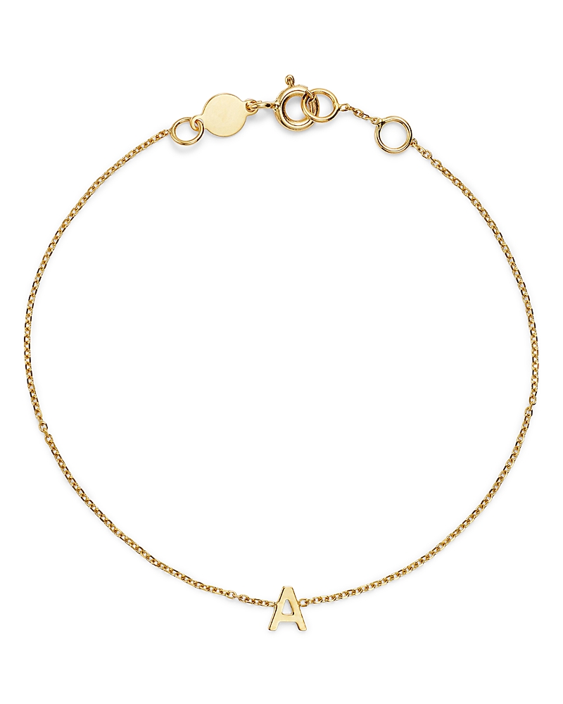 Moon & Meadow 14k Yellow Gold Initial Chain Bracelet