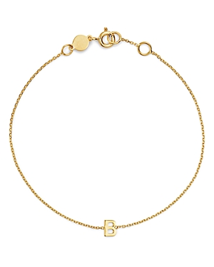 Moon & Meadow 14k Yellow Gold Initial Chain Bracelet
