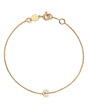 Moon & Meadow 14k Yellow Gold Initial Chain Bracelet