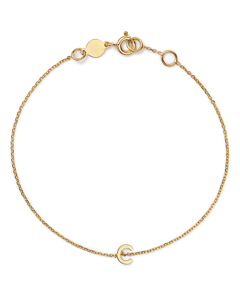 Moon & Meadow 14k Yellow Gold Initial Chain Bracelet