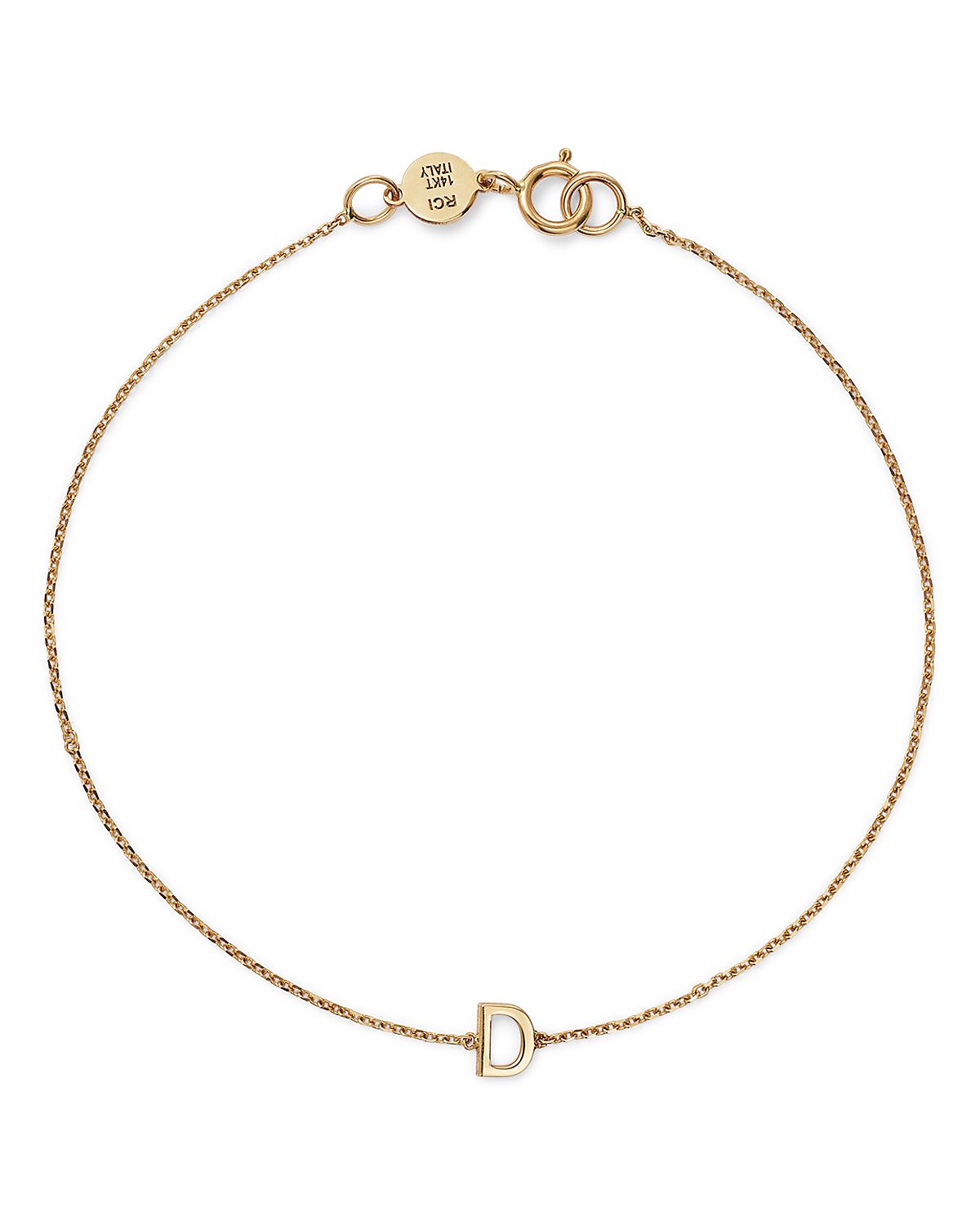 Moon & Meadow 14K Yellow Gold Initial Chain Bracelet