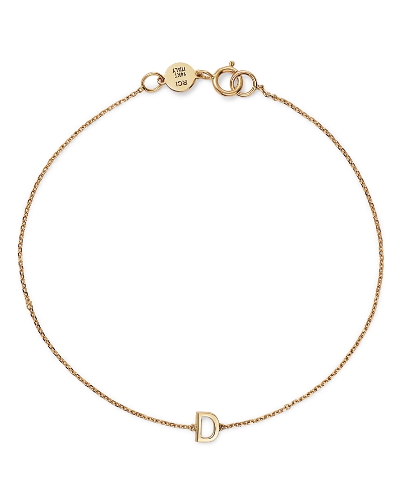 Moon & Meadow 14k Yellow Gold Initial Chain Bracelet