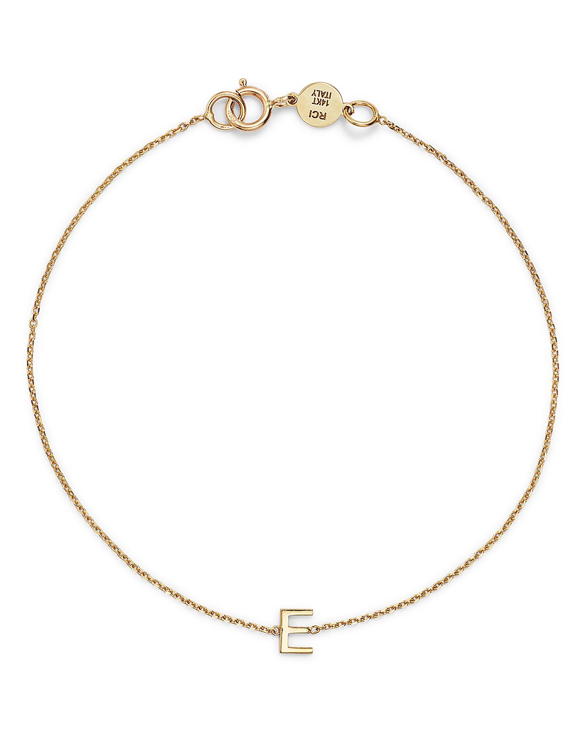 Moon & Meadow 14K Yellow Gold Initial Chain Bracelet