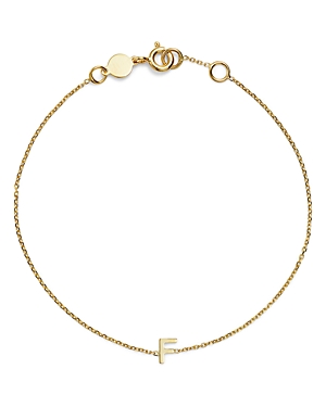 Moon & Meadow 14k Yellow Gold Initial Chain Bracelet In F