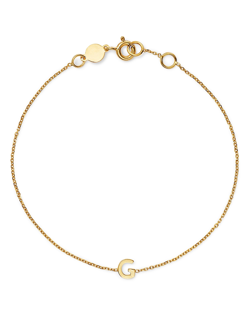 Moon & Meadow 14k Yellow Gold Initial Chain Bracelet